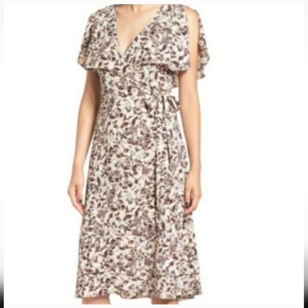TEN SIXTY SHERMAN Floral Wrap‎ Dress small